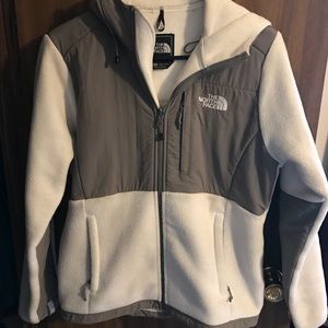 Women’s white & Grey Northface Jacket